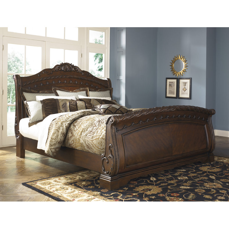 Astoria Grand Chapell Solid Wood Sleigh Bed & Reviews